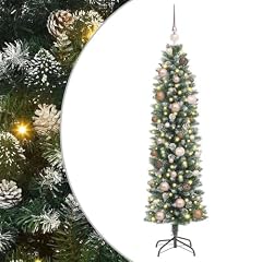 Artificial Slim Christmas Tree Green and White 59.06