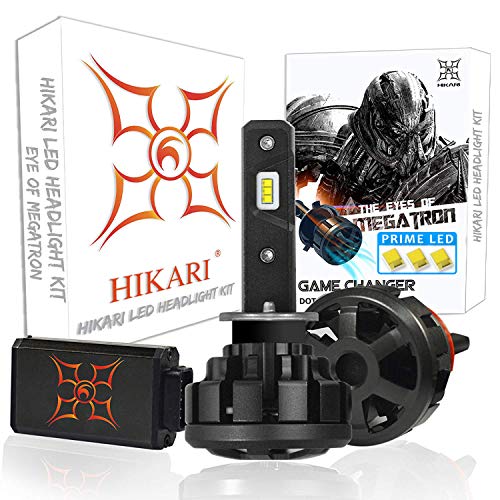 HIKARI Ultra LED Headlight Bulbs Conversion Kit -H1, Prime LED 12000lm 6K Cool White,2 Yr Warranty