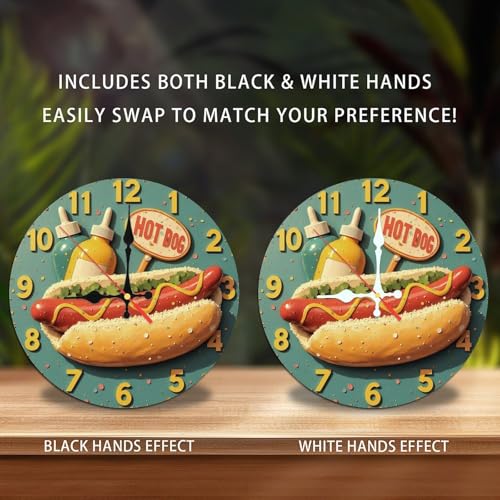 Reloj de pared silencioso de madera de 10 pulgadas miniatura 2