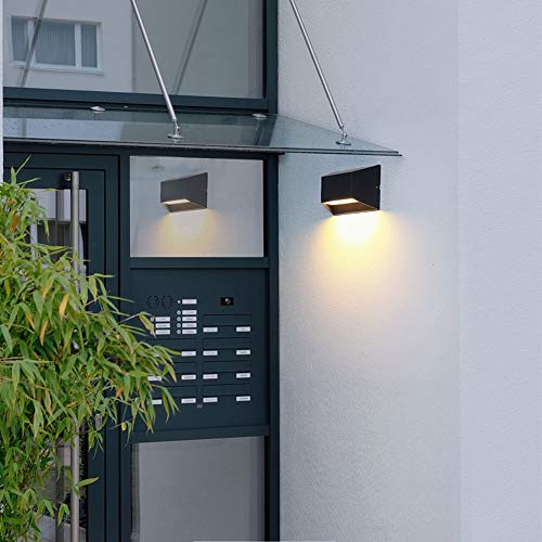 Lampe murale extérieure LED noire applique étanche corridor et escalier