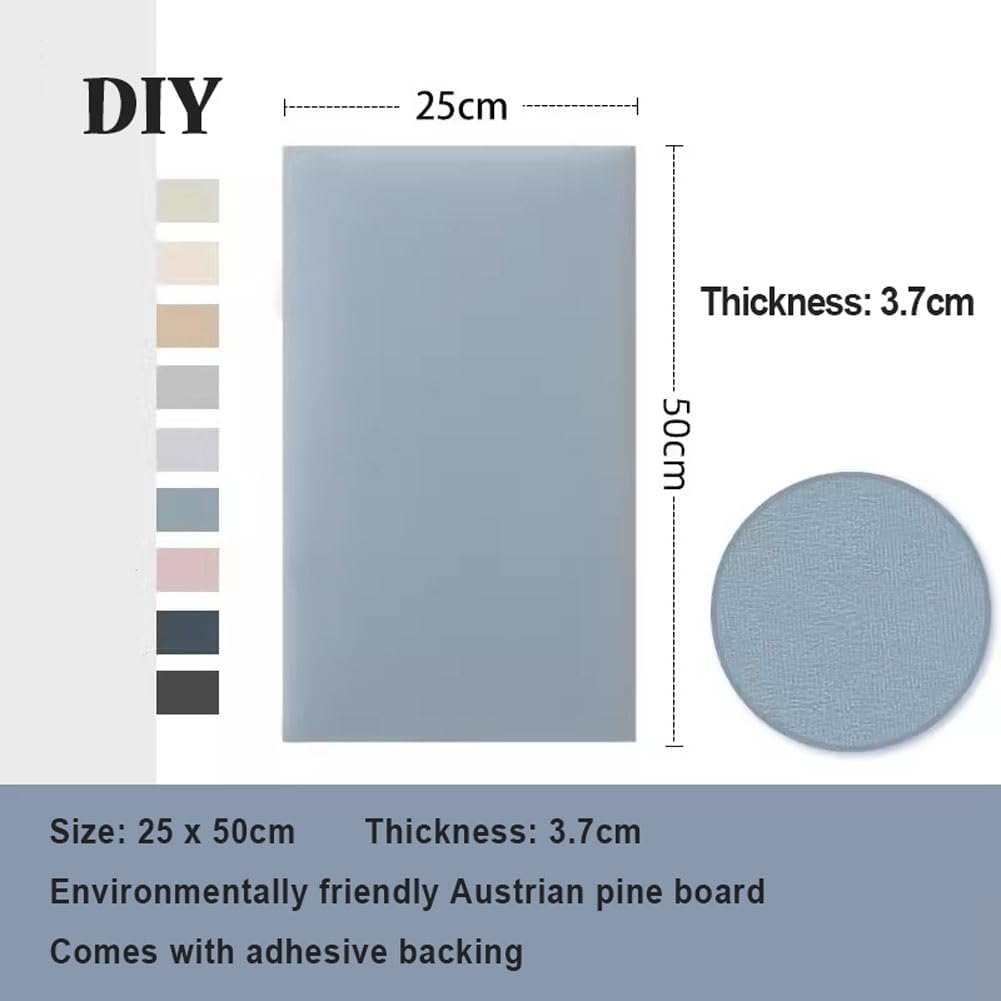 3D Kids Anti-Collision Wall Padding - Upholstered Peel and Stick Panels, 2PCS Thick Nursery Wall Stickers, Soft Headboard for Bedroom & Tatami Safety Decor