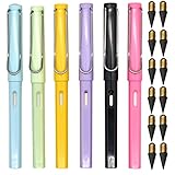 Lopenle 6本セット 永遠のぺん 金属先端 無限鉛筆 削らない 筆跡消去可能 金属ペン先 芯なし 折れない えんぴつ 安全無毒 折れない マカロンえんぴつ スケッチペン インクのないぺん 製図ペン 署名鉛筆 インクレスエンピツ 芯なし 筆跡消去可能