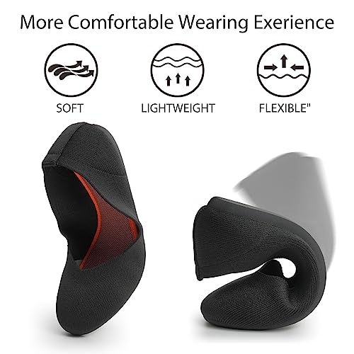 ATHMILE Women's Flat Ballet Shoes Knit Flat Shoes for Women Round Toe Slip on Women Flats for Dressy Casual Office Work Wedding Comfort Soft3