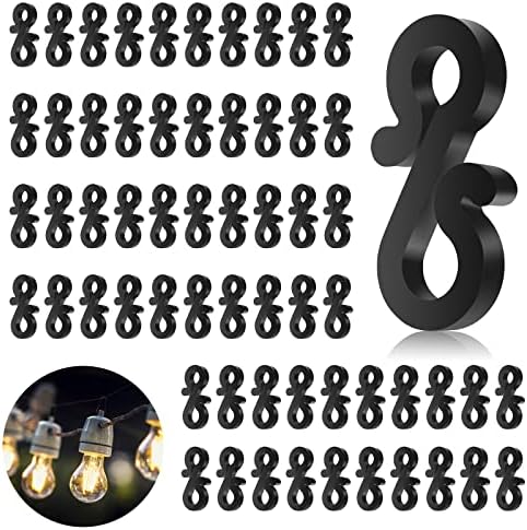 Etopgo 120pcs Ini Plastic Gutter Hooks, S Clip For String Lights