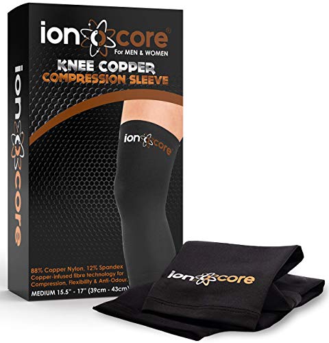 Ionocore® Soporte de Rodilla Rodillera de Protección de Rótula, Menisco y Ligamento - Alivia Dolor de Articulaciones para Levantamiento de Pesas, Sentadillas, Saltos y Corridas - Talla XL-49-53cm