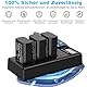 Homesuit NP-FW50 Akku 1300mAh und LCD Ladegerät Kit für Sony Alpha A6000 A6300 A6400 A6500 ZV-E10 7RM2 A7SM2 A7M2 A7 II A7R II A7S II A55 A5000 A5100 A3000 RX10 II III IV NEX-3/5/6/7 NEX-F3 Kamera
