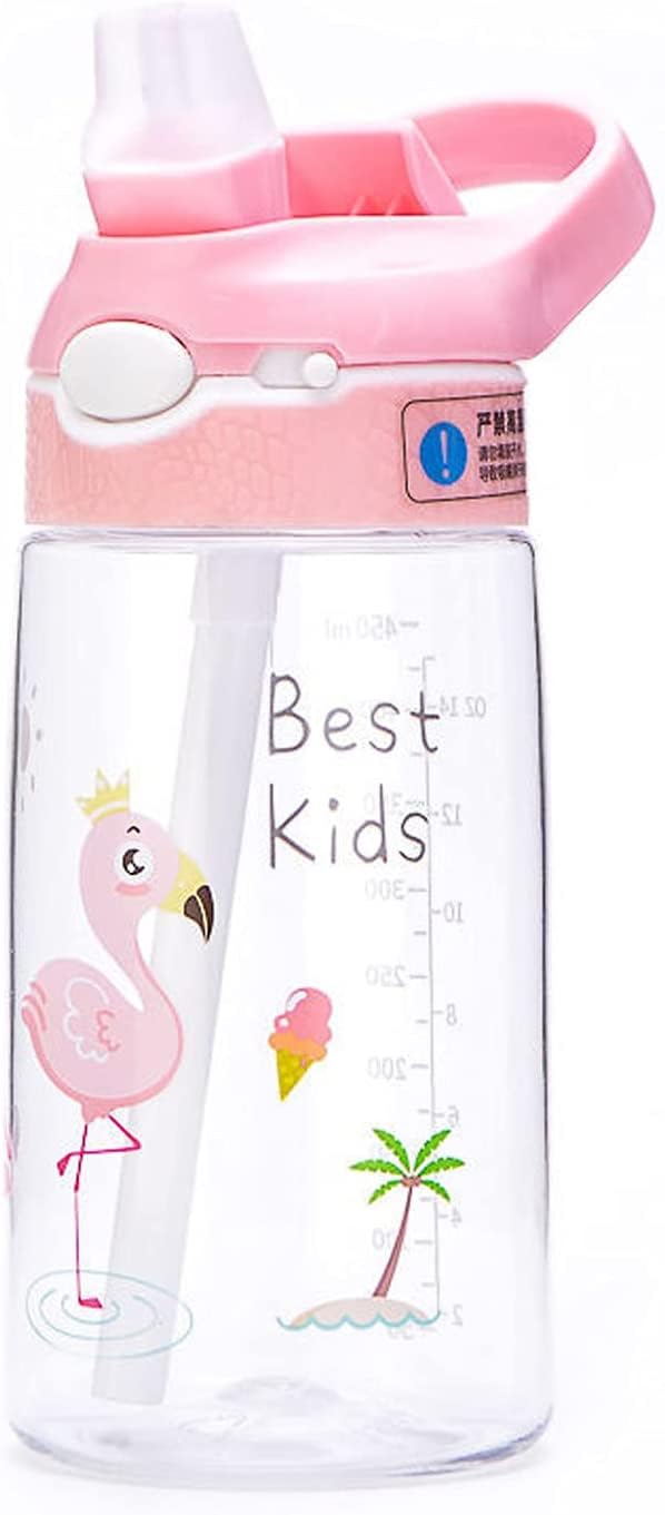 TEMEKids Water Bottle| 14oz Water Bottle Toddler Cup| Leakproof, Drinking Bottle for School,Travel & Picnic (Pink)