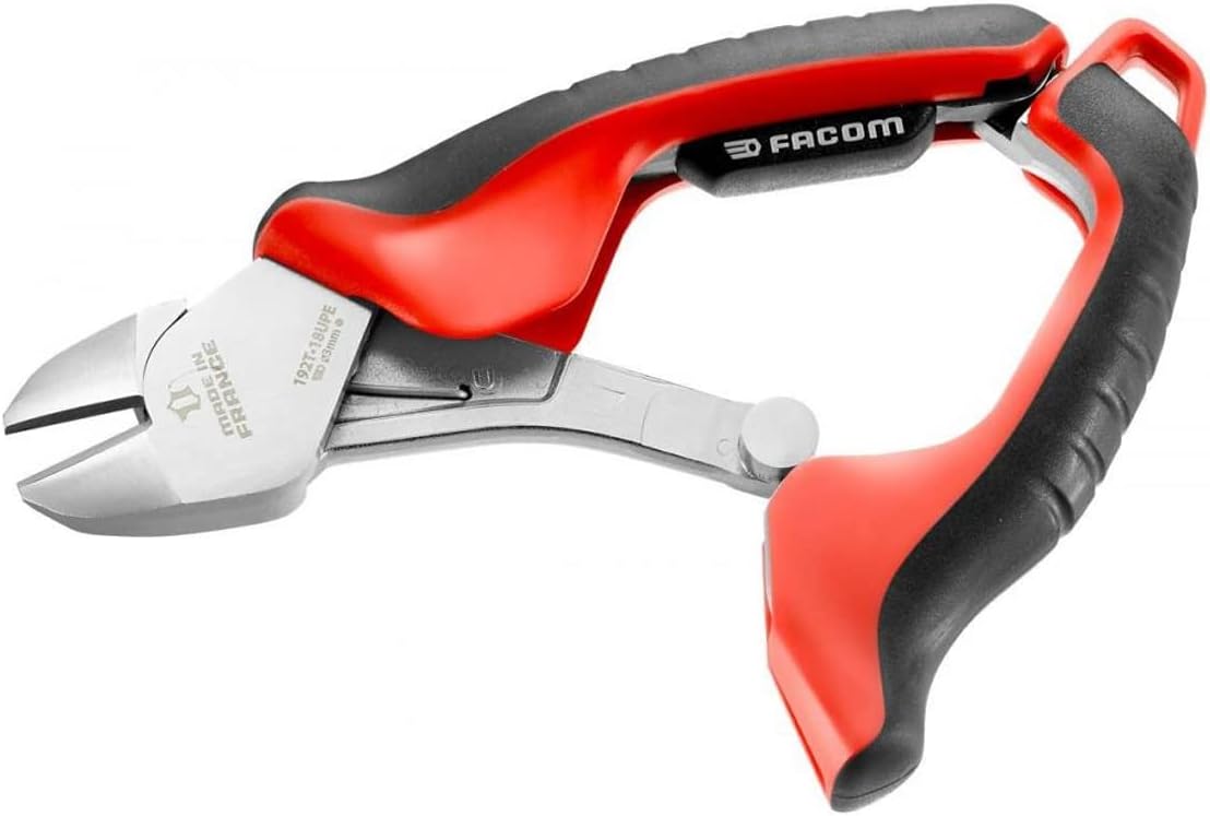Facom 192t.18upe Reinforced Power Side Cutter Pliers 180聽mm, Red/Black