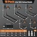 Nacial 18 Pack Garage Hooks Heavy Duty, Utility Steel Garage Storage Hook with 2 Storage Straps, Utility Garage Wall Mount Hooks for Hanging Bike, Ladder and Garden Tools, Perfect for Father Day Gifts