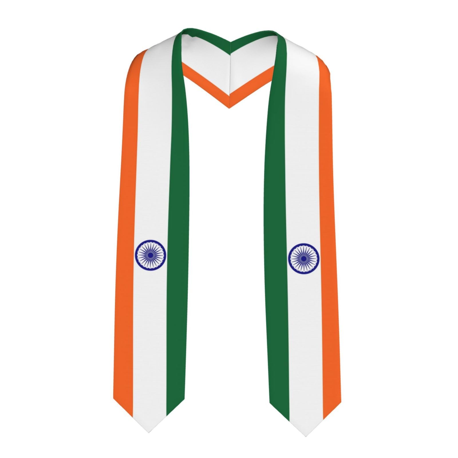 SDFEDG Adult Graduation Stole Graduation Scarf Indian India Flag Unisex