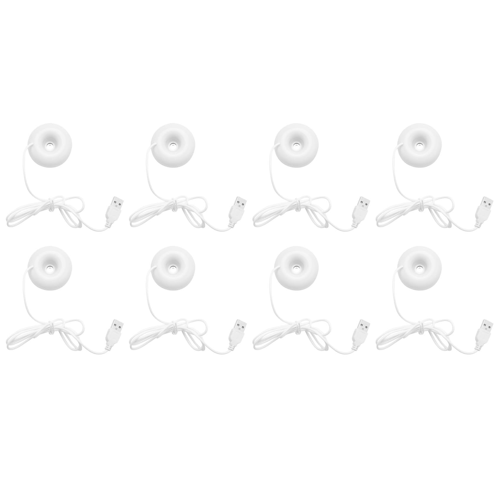 Hndhbfgrt 8X White Donut Humidifier Usb Desktop Mini Humidifier Portable Air Purifier White