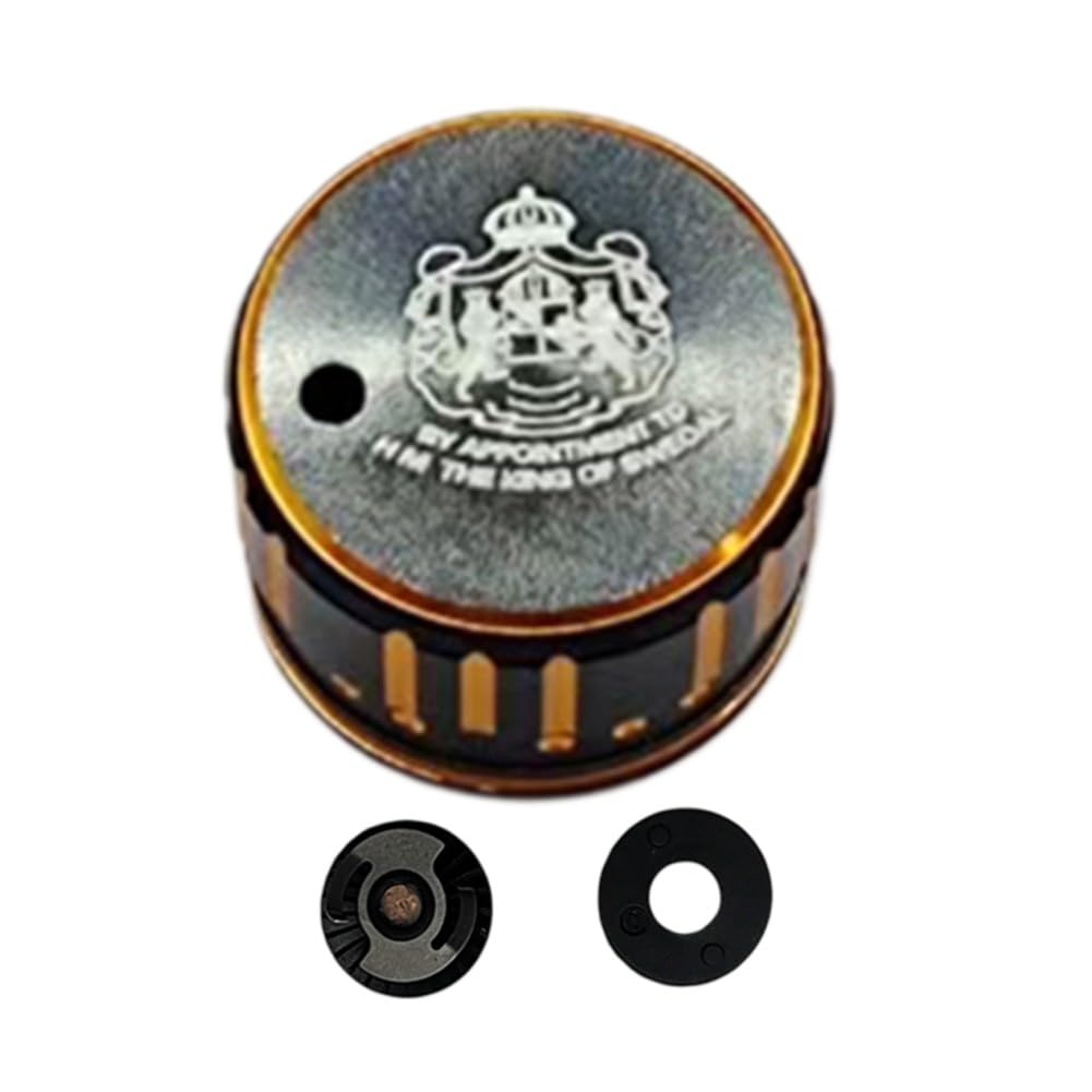 Spulenbremsknopf mit internem Sound-Kit für Abu Garcia 3354P5 Baitcasting-Rolle, Ersatzteile aus Aluminiumlegierung, Hellblau