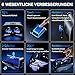 VR-Brille für Handy mit Controller, Einstellbare 3D-Brille Kompatibel mit 5-7 Zoll, Blaulichtfilter & HD-Linsen, Für Mobile Games & Filme