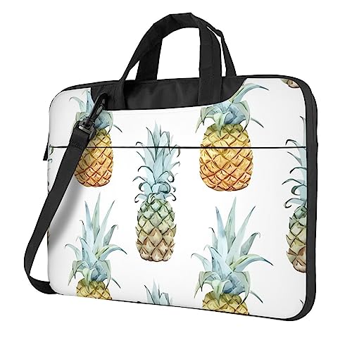 Sac à bandoulière pour ordinateur portable ananas étanche avec poignée