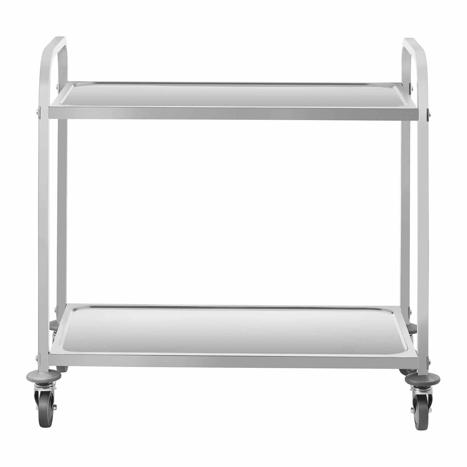 Royal Catering RCSW 3E Carrello Portavivande Carrello di Servizio Carrello Cucina (2 Ripiani, Distanza 59 cm, Capacità di carico 200 kg, Acciaio inox)