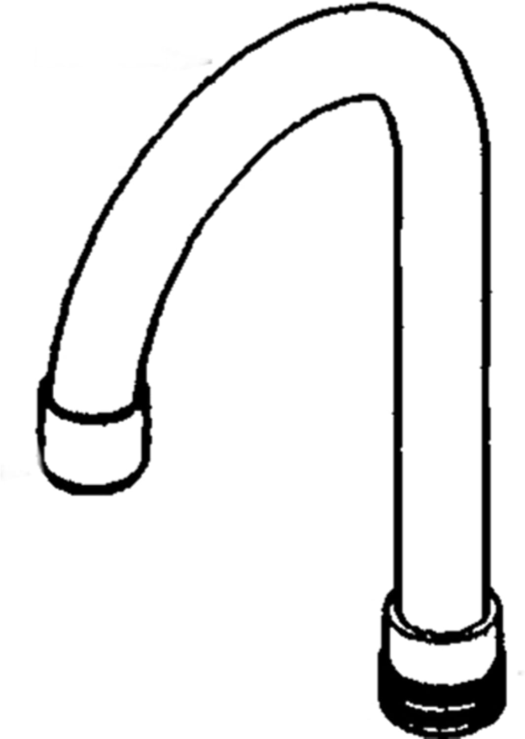 Moen 104429 Commercial Gooseneck Spout 5-3/4-Inch, Chrome