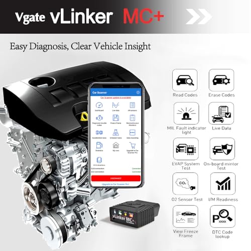 Image of Vgate vLinker MC+ Bluetooth OBD2 Car Diagnostic Scan Tool for iOS, Android, Windows