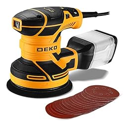 【Powerful Operating System & 6 Various Speed】Our random orbit sander has 6 various speed,the speed dial allows you to increase or decrease the speed from 7,000-14,000 orbits per minute to different applications and materials.More comfortable rubber g...