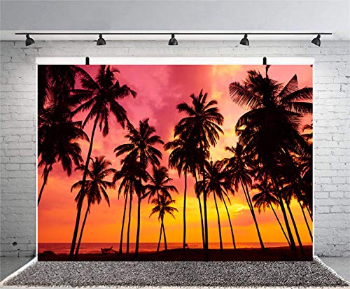 Fondo fotográfico vinyl 7x5ft Sensfun atardecer playa miniatura 2