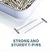 KnitIQ Strong Stainless Steel T-Pins for Blocking Knitting, Crochet & Sewing Projects | 150 Units, 1.5 Inch Pin Needles | Comes with Hinged Reusable Tin (Classic Design)