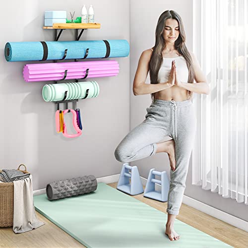 Towel Rack, Wall Mounted Metal Towel Holder For Bathroom Wall,Towel Storage Racks With 3 Compartments And 3 Hooks Black #TOP2