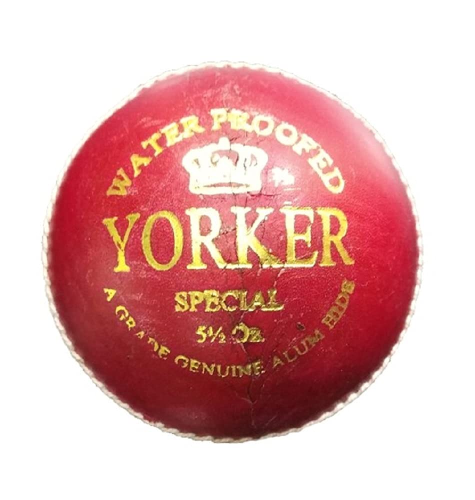 Forever Online Shopping Yorker Leather Ball 2 Part Pack of 1 (Red)