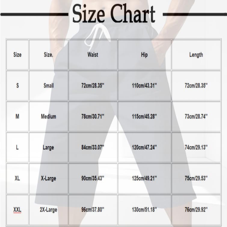 Linen Pants Men Beach Outfits Solid Color Capri Drawstring 3/4 Shorts Casual Yoga Trousers Stretch Waist with Pockets3