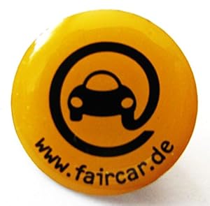 Faircar.de Gelber Auto-Logo Pin 20mm
