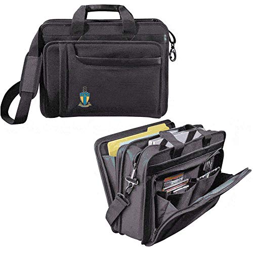 Greekgear Alpha Tau Omega Crest - Shield Briefcase Attache Black2
