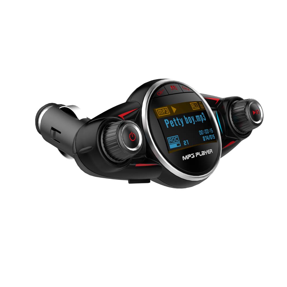 YONGYAO Bt08 Big Eyes Doble Cabeza Bluetooth 180 ° Rotación Coche Cargador