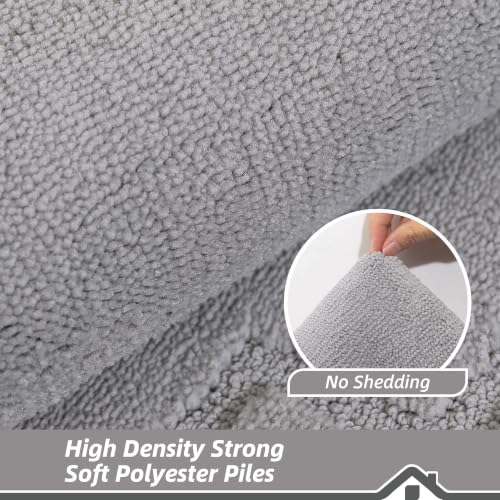 Image of BEQHAUSE Door Mat 24 inch x 36 inch, Non-Slip Door Mats Indoor Washable, Light Grey