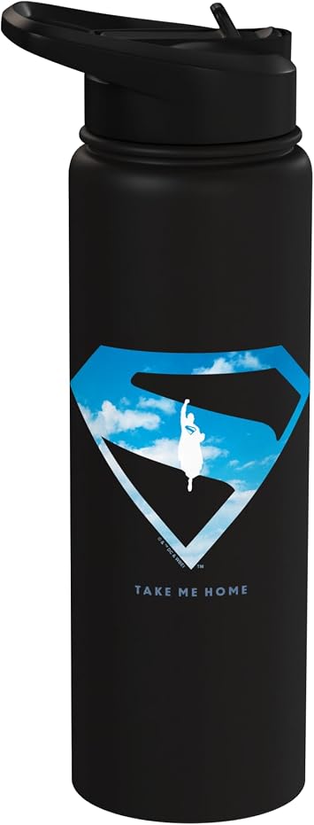Superman 2025 Movie Cloud Shield Stainless Steel Insulated Water Bottle