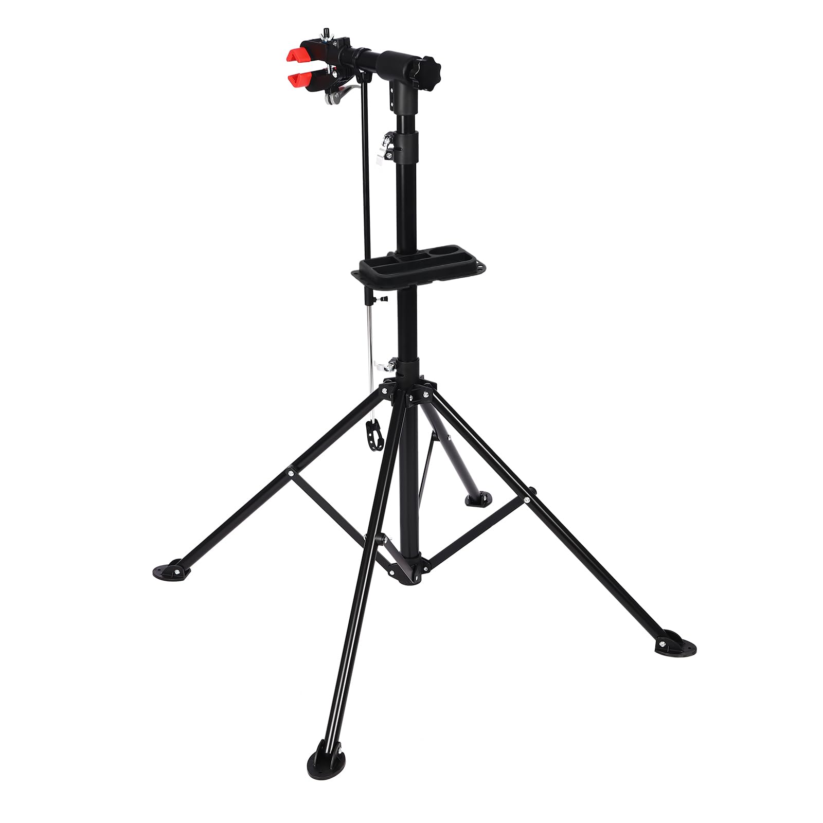 Caballete para reparación de bicicletas, 30 kg, altura ajustable, pinza 360
