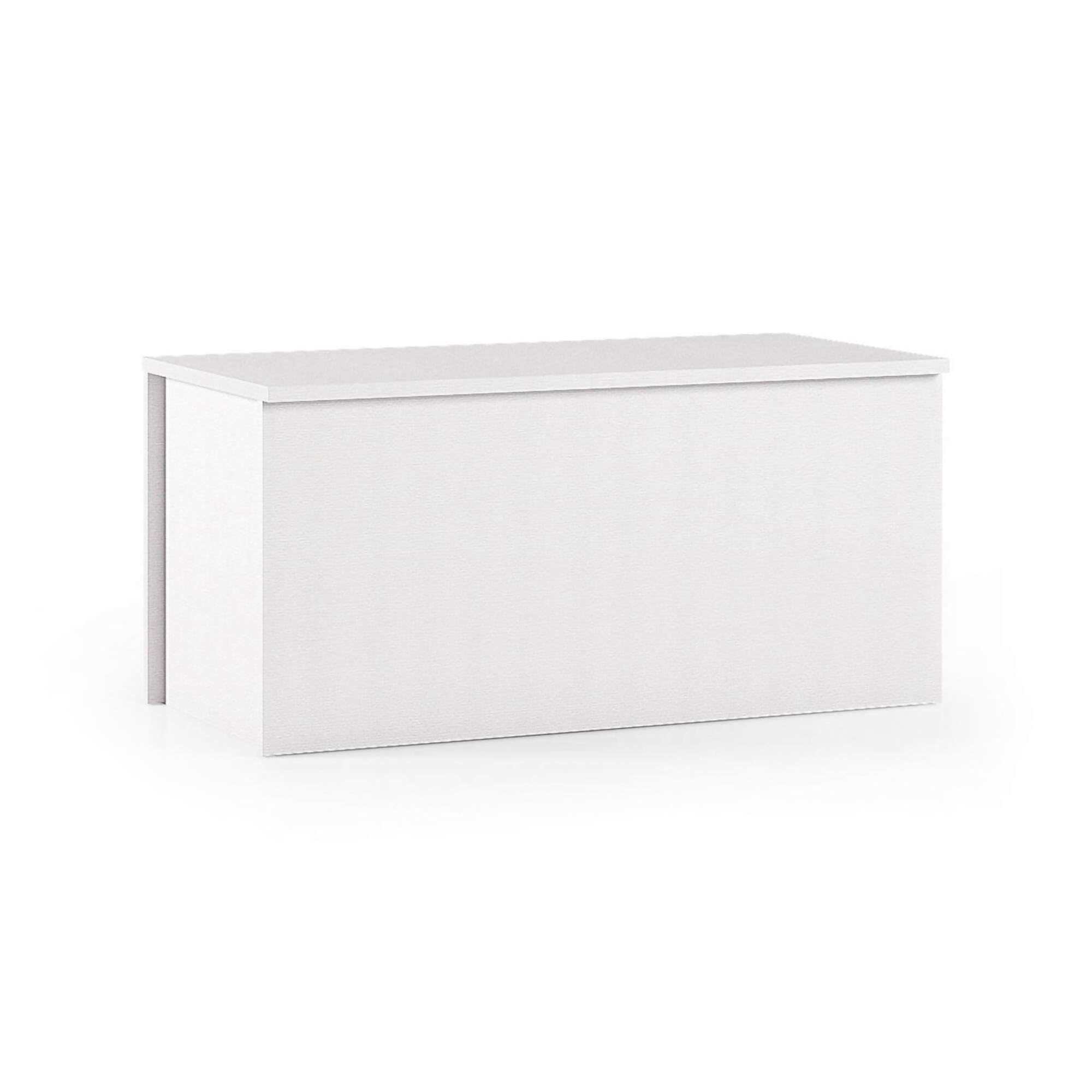 Dmora Baule Miltonia 45x90x45h cm Bianco Chiusura Soft Close Peso Supportato 40 kg, Materiale Piano in Legno Nobilitato Made in Italy
