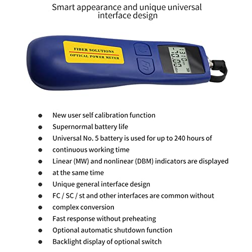 Medidor de potencia óptica de bolsillo para diagnosticar averías 5