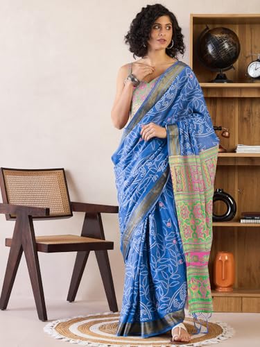 Image of SAREE MALL Women's Cotton Bandhani Printed Ready To Wear one Minute Saree With Unstitched Blouse