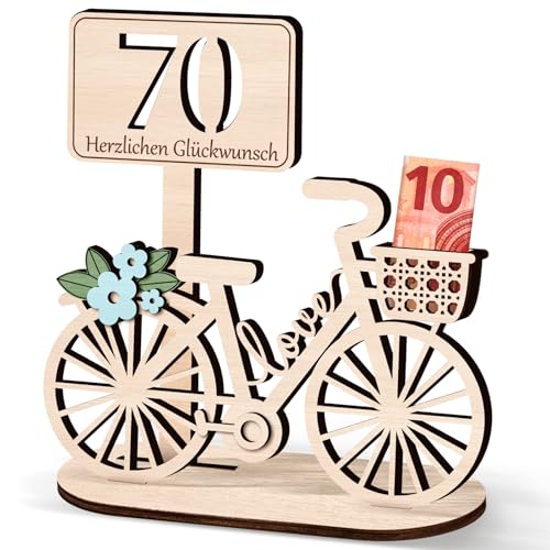 I LOVE MOM Geldgeschenk Geburtstag Holz, Fahrrad Geschenk, DIY Deko...