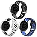 3 Pack Compatible with Samsung Galaxy Watch Active 2 Bands 40mm 44mm/ Active/Galaxy Watch 3 Band 41mm/Watch 4/Watch 5, Galaxy Watch 42mm Band, Soft Silicone Replacement Wristband for Women Men