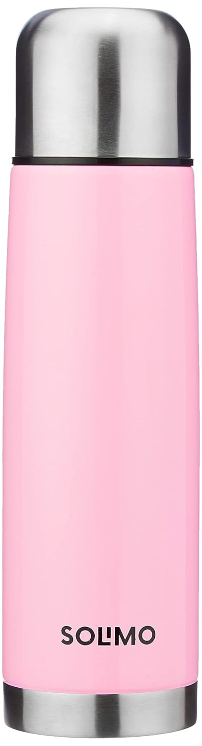 Amazon Brand – Solimo Stainless Steel Insulated 24 Hours Hot or Cold Bottle Thermos Flask, 750 ml, Pink