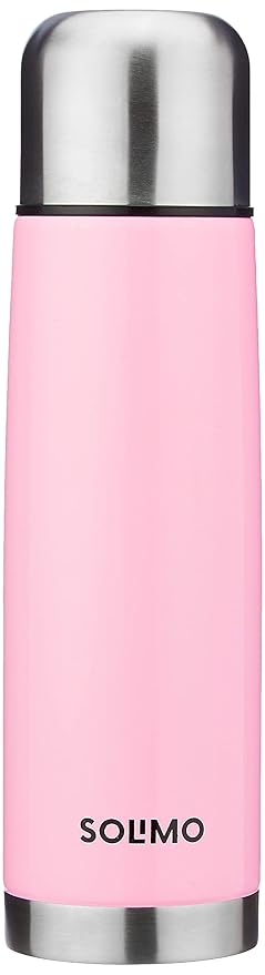 Amazon Brand - Solimo Stainless Steel Insulated 24 Hours Hot or Cold Bottle Thermos Flask, 750 ml, Pink