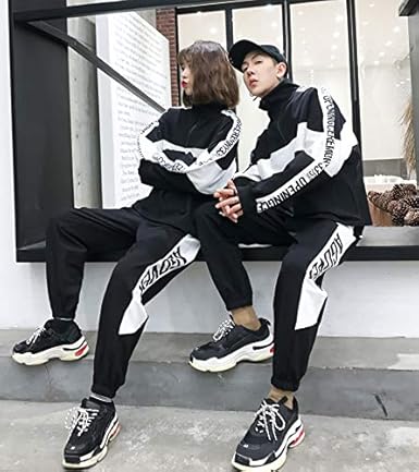 Amazon 19 春 パーカー メンズ レディース ペアルック カップル お揃い ペアパーカー 長袖 トップス プルオーバー ペアルック パーカー カップル ペア パンツ ロングパンツ 友達 ユニセックス トレーナー ジャージ 韓国風 ルームウェア 男女兼用 部屋着 トレーナー