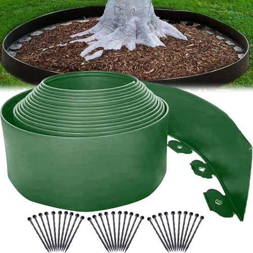 CHSG 10M Cintura Isolante In Pietra Erbosa a Forma Di L, Bordura Per Prato, Con 30 Picchetti, Prati, Sentieri, Bordo Per Aiuola Plastica, Giardino Flessibile, Bordature, Bordi Aiuole, Bordura Per Giar