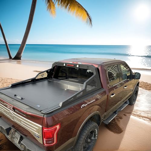 Image of Pickup Roll Bar with Military-Grade Design Compatible with Ford F150 Raptor Jeep Gladiator Chevy RAM Toyota Trucks | Heavy-Duty Overland & Offroad 4x4 | Adjustable Width (Steel 909213)