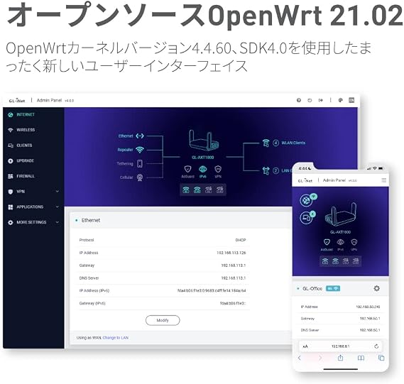 GL.iNet GL-AXT1800Slate AX WiFi Router WiFi6 Wireless LAN VPN Travel Dual-band 11 b/g/n/ac/ax 1201 ?? ?? ?? ?? 5 ?? ?? ?? ?? ?? ?? +574 ?? ?? ?? ?? 2.4 ?? ?? ?? ?? ?? ?? ?? ?? ?? ?? ?? ?? ?? OpenVPN ?? WireGuard