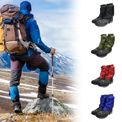 mioosho Boot Gaiters Hiking Shoe Gaiters Adjustable Gaiters for Men Women Waterproof Snow Ski Gaiters Snowshoeing