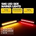 Tonsya 4 pcs Full Amber & Red Led Lamps Smoked lamp kit Compatible With 1973-1991 Ford E100 E150 E250 E350 F100 F150 F250 F350 F350 F500 Replace OEM Bumper Side Marker Lights