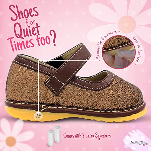 Little Mae's Boutique Mary Jane Squeaky Shoes for Toddler Girls, Ideal Walking Shoes with Removable Squeaker and Adjustable Strap - Soft Sole Shoes for Little Girls4
