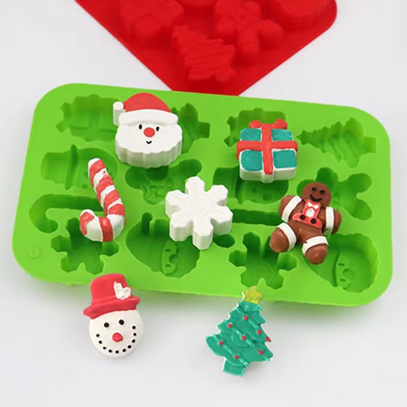 Ensemble De Moules En Silicone Arbre De Noël 6-en-1 Pour Décoration De