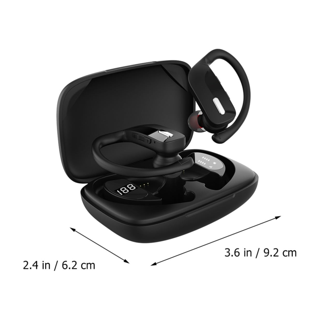 Auriculares Inalámbricos Deportivos T17 Negro 60ma Abs Silicona | Tecnología Inalámbrica 5.0, Sonido sin Pérdidas, 1 Juego, Diseño de Diadema para Obsequio