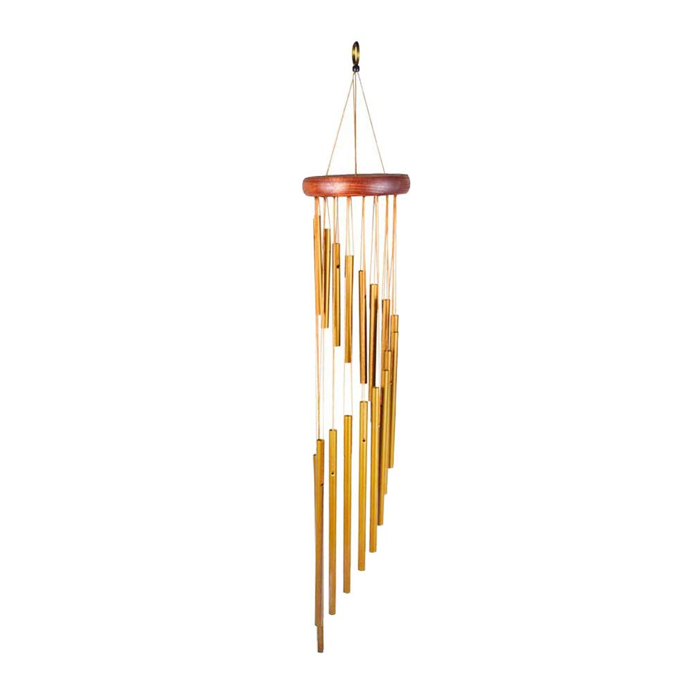 Carillon éolien en aluminium doré pour décoration du jardin et de la maison